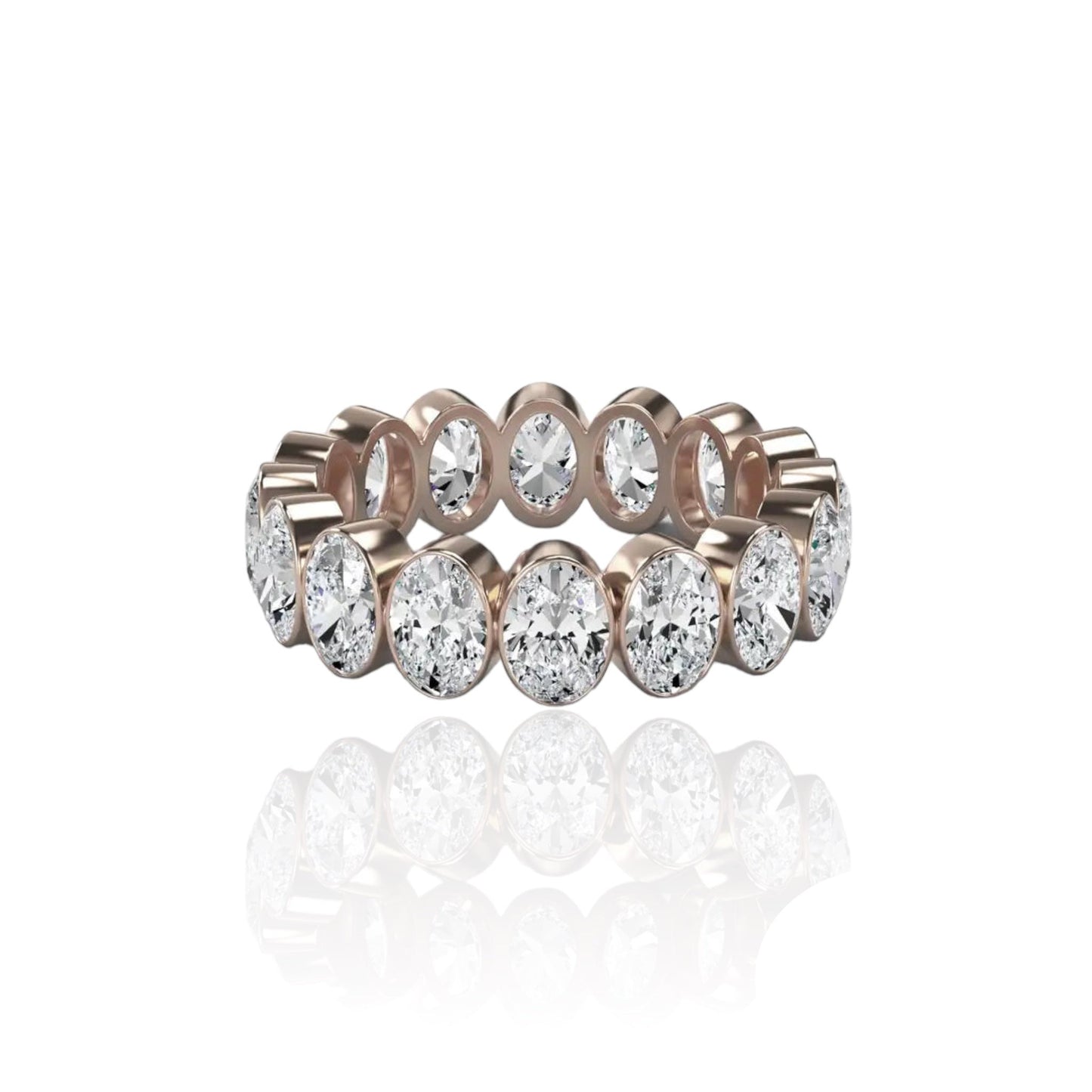 Melissa - Oval Band Moissanite