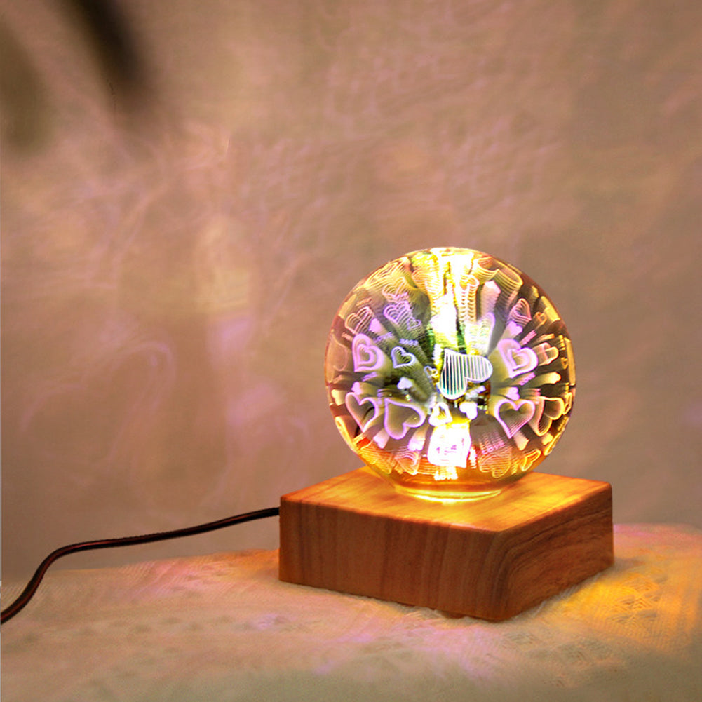 USB 3D Firework Crystals Ball Night Light