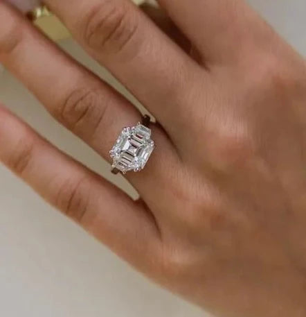 Albie Asscher Cut Moissanite 3.5ct