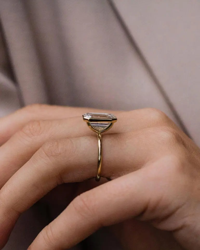 Lisa -Emerald Cut Moissanite 5ct