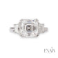 Albie Asscher Cut Moissanite 3.5ct