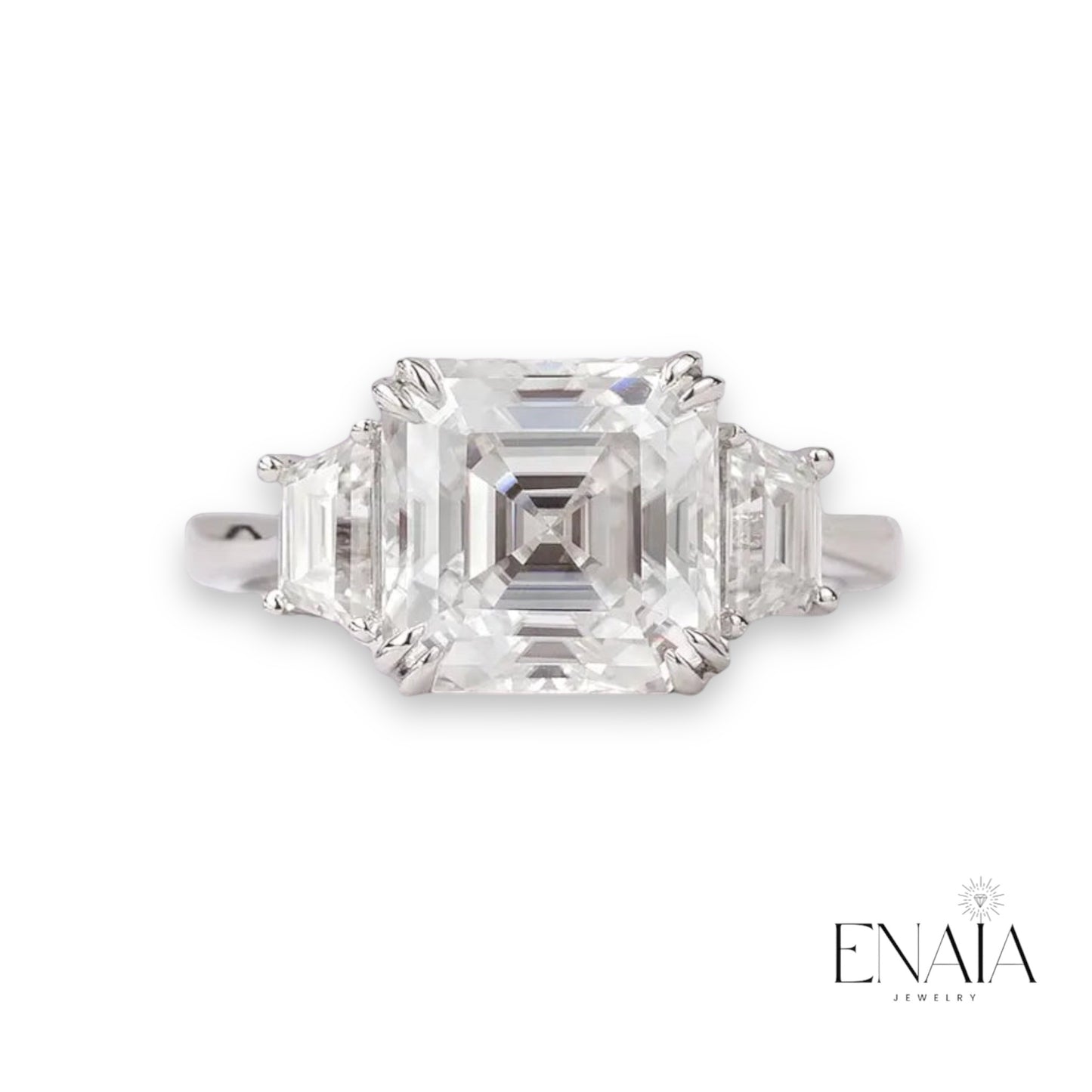 Albie Asscher Cut Moissanite 3.5ct