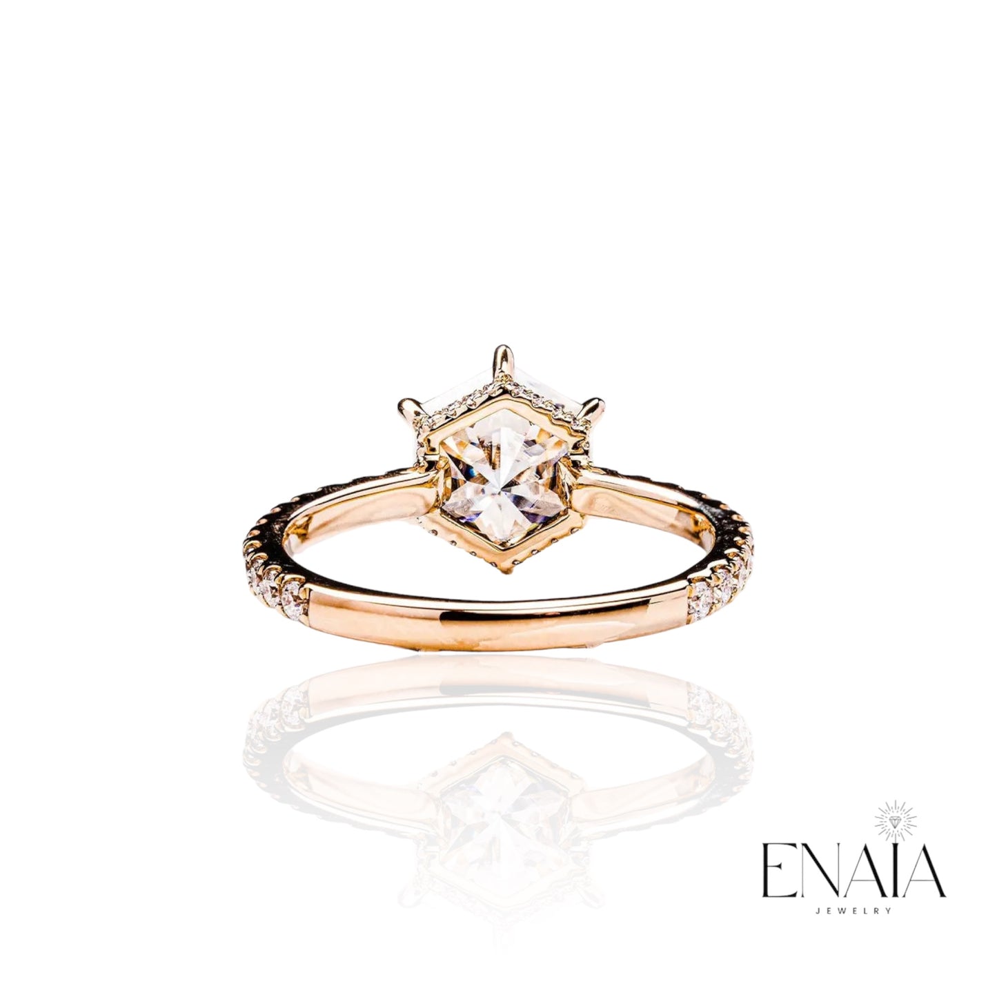 Greta - Hexagonal cut Moissanite 2.5 Ct