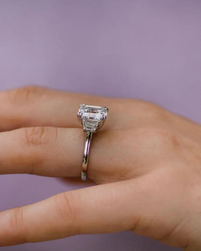 Albie Asscher Cut Moissanite 3.5ct