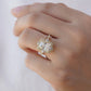 Gold Beatrice - Radiant Cut Moissanite 4 Ct
