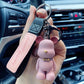 Cute Resin Keychain Charm Tie The Bear Pendant For Women Bag Car KeyRing Mobile Phone Fine Jewelry Accessories Kids Girl Gift