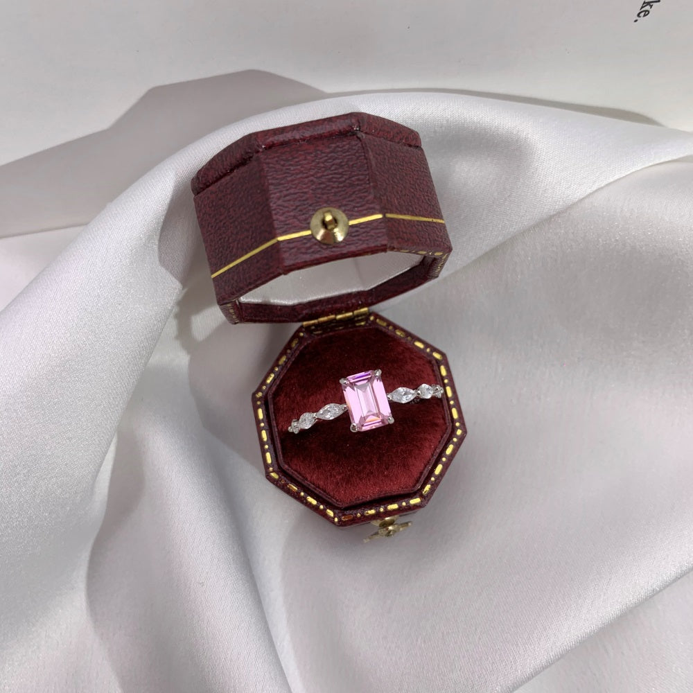 Adaline Pink Ring-  925 Sterling Silver Cubic Zirconia