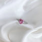 Pink Heart Ring-  925 Sterling Silver Cubic Zirconia