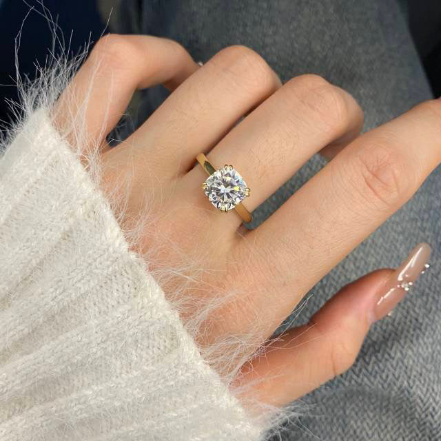 Shauna - Old Mine Cushion Cut Moissanite 3ct